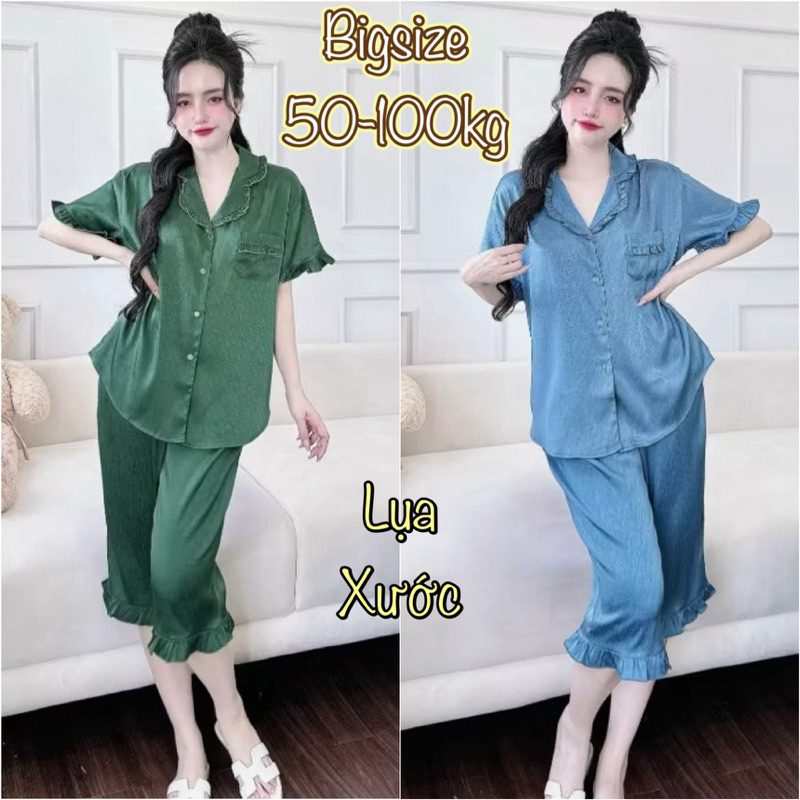 (Siêu phẩm) Bộ Lụa Gấm Xước cao cấp 3 size 50-100kg