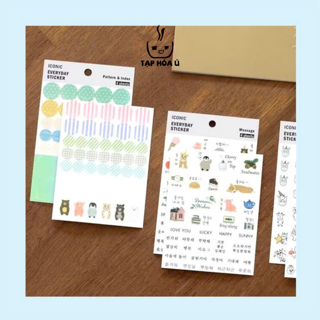 STICKER ICONIC TRANG TRÍ SCHEDULER, SỔ LƯU NIỆM, ĐÁNH DẤU TRANG EVERYDAY DECO STICKER ICONIC 041