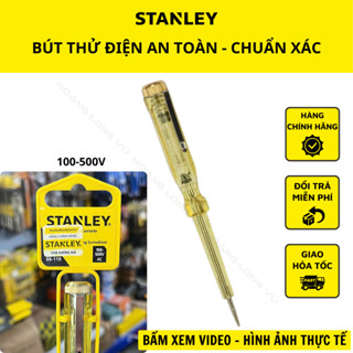 Bút thử điện Stanley 66-119 thử điện chuẩn xác an toàn 100-500V Tua vít thử điện. Dụng cụ kiểm tra dây điện thông minh