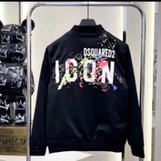 Áo Khoác dsq ICON In Họa Tiết Sau Áo Khoác Gió Nam Dsquared2 Icon Vẩy Sơn Màu Hot, Áo Bomber Nam Dành Cho Boy Phố