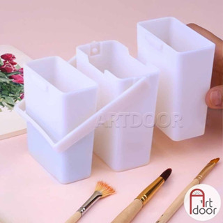 [ARTDOOR] Khay Xô rửa cọ HOLBEIN Mini gấp gọn (3 ngăn) đựng nước để vẽ màu nước, pentel poster, gouache, acrylic