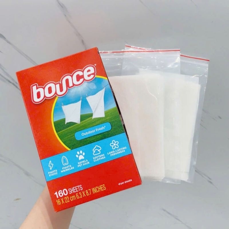 (SHARE 25 TỜ) GIẤY THƠM BOUNCE MỸ