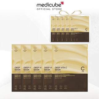   MUA 5 TẶNG 5  Mặt nạ trắng da dưỡng ẩm MEDICUBE DEEP VITA C MASK 