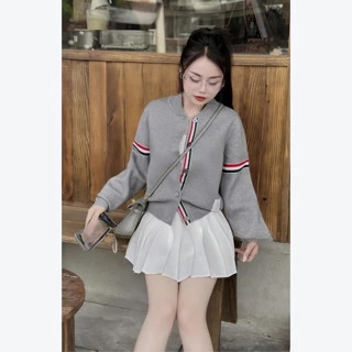 Áo Cardigan Thom Len Hoạ Tiết Bốn Sọc, Áo cadigan, Áo len Thome, Áo Thome Nam Nữ