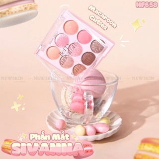  Bảng Phấn Mắt 9 ô Màu Lì và Nhũ Sivanna Colors Macarons Shadow Palette HF658 