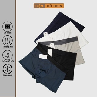 Quần Lót Nam / Quần Sịp Đùi Nam Chất Liệu Thun Lanh Mềm Mại Co Giãn 4 Chiều Mát Mẻ Đàn Hồi Tốt - Hasu official