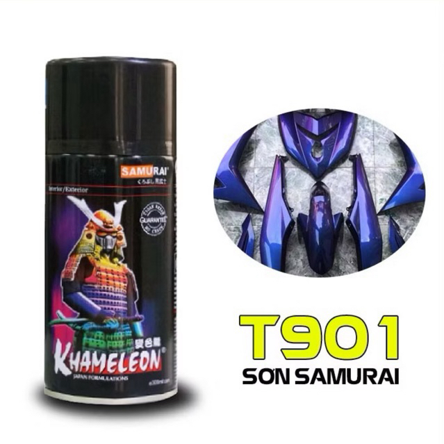 SƠN SAMURAI TITAN 3D XANH TÍM T901 [NỀN ĐEN 109A ĐỂ LÊN MÀU] PT311