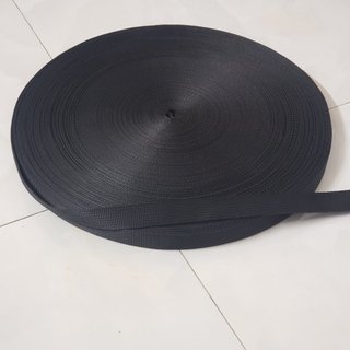 Dây đai dù đen polyester 25mm 10m,20m,30m