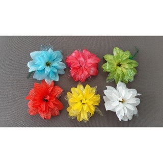  hoa cài có kẹp mỏ vịt hoa cài đầu phụ kiện biểu diễn văn nghệ cài hoa kẹp tóc 