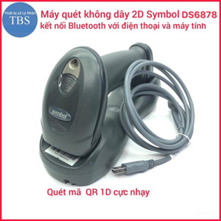  Máy quét mã vạch không dây Bluetooth 2D Symbol DS6878 kết nối với điện thoại và máy tính 