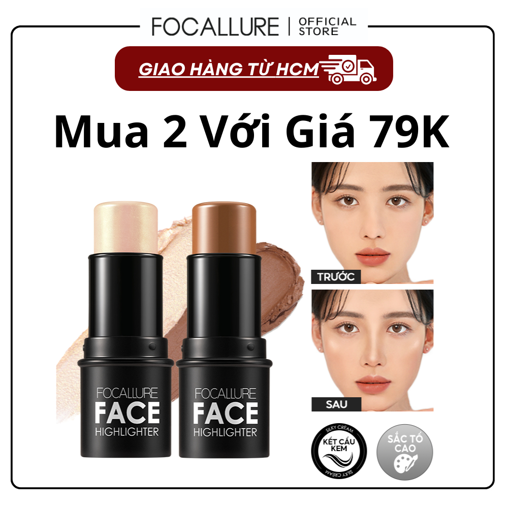 FOCALLURE Kem tạo khối highlight dạng thỏi 6g