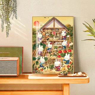 tranh thêu thỏ mới 60*80CM 9CT AIGE