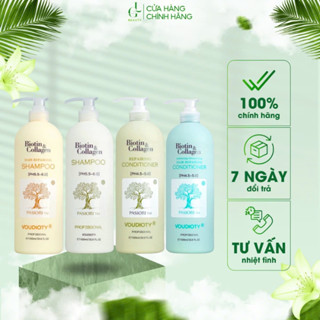 Cặp dầu gội xả Biotin Collagen Voudioty chăm sóc tóc chuyên sâu, phục hồi hư tổn tóc 500ml - 1000ml