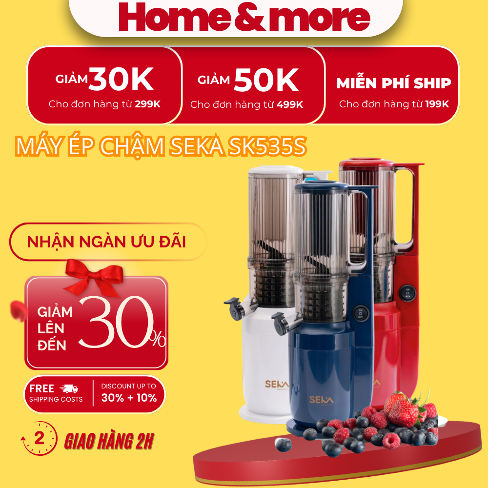Máy ép chậm Seka SK 535S, máy ép rau củ công nghệ Đức, ép chậm trái cây hoa quả công suất 250W