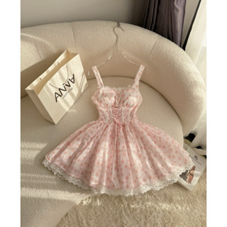 Đầm Hoa Phối Ren Bo Chun Eo Anna - Mary Dress