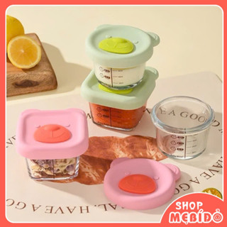Hộp Đựng Thực Phẩm Hộp Trữ Đông Cốc Nấu Cháo Cho Bé Bằng Thủy Tinh Nắp Dẻo - Shop Mẹ Bí Đỏ