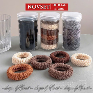  Hộp 6 Dây Thun Buộc Cao Su Không Đường May NOVSET Chun Cột Tóc Đuôi Ngựa Cao Cấp Phong Cách Mới T1-KHO3  