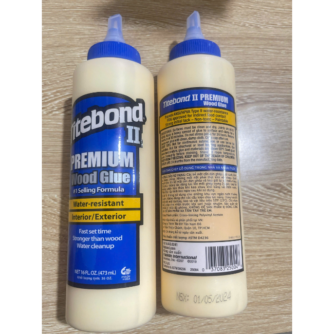 Keo dán gỗ TITEBOND II PREMIUM WOOD GLUE 473ml