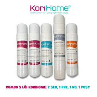 Bộ 5 lõi lọc nước Korihome  WPK-816 dùng cho máy lọc nước Korihome WPK-816 (WPK-602-W) Hàng chính hãng