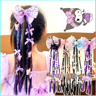 Nơ buộc tóc giả hoạt hình đáng iu Kuromi, Melody, Cinamoroll, dây cột tóc giả