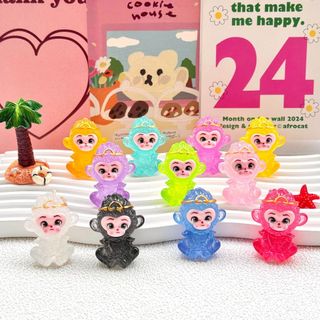   Tặng Túi Mù  Combo 5 Charm dạ quang Tôn Ngộ Không 5CM DIY Phát Sáng Trang Trí Tiểu Cảnh 