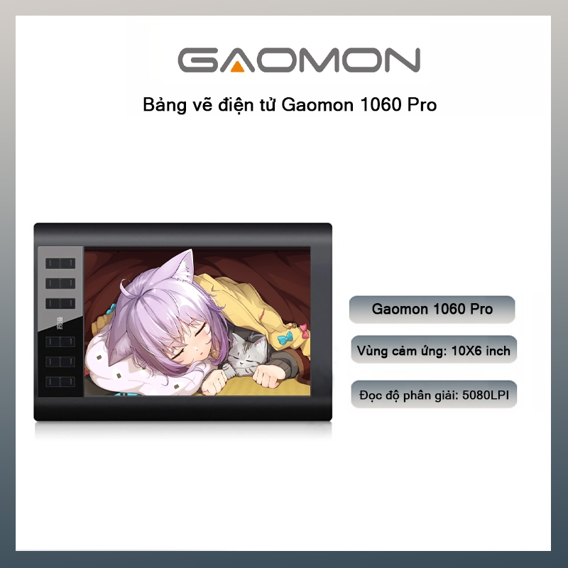 Bảng vẽ điện tử Gaomon 1060 Pro đồ ý tưởng.. kết nối trực tiếp với PC laptop, desktop và smartphone