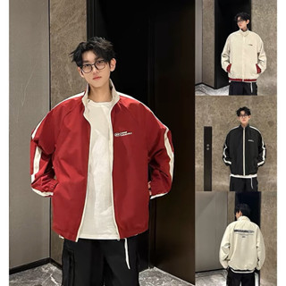  Áo Khoác Gió 2 Mặt Nam Nữ Form Suông Cổ Cao Vải Gió Tráng Cản Nước In Logo 3 Màu Năng Động A2M 