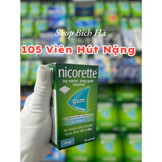 Kẹo cai thuốc lá Nicorette 4mg Icy hàng Mỹ hộp 105 viên