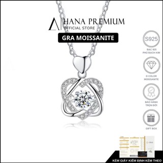 [QUÀ TẶNG 20/10] Dây Chuyền Bạc 925 Đá Moissanite 5MM Trái Tim Đá Nhảy Phủ Bạch Kim Không Đen Không Mờ 1362