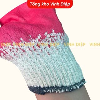 Combo 10 đôi găng tay lao động phủ sơn đỏ dày dặn
