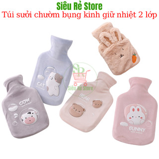   XẢ HÀNG  Túi chườm bụng kinh nóng lạnh Siêu Rẻ Store Túi sưởi tay chân làm ấm cơ thể giữ nhiệt 2 lớp mềm mịn 