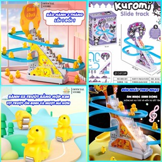 Đồ chơi cầu trượt Vịt [ BẢO HÀNH 3 THÁNG] leo cầu thang với âm thanh vui nhộn + Đèn nháy đẹp mắt cầu trượt vịt cho bé