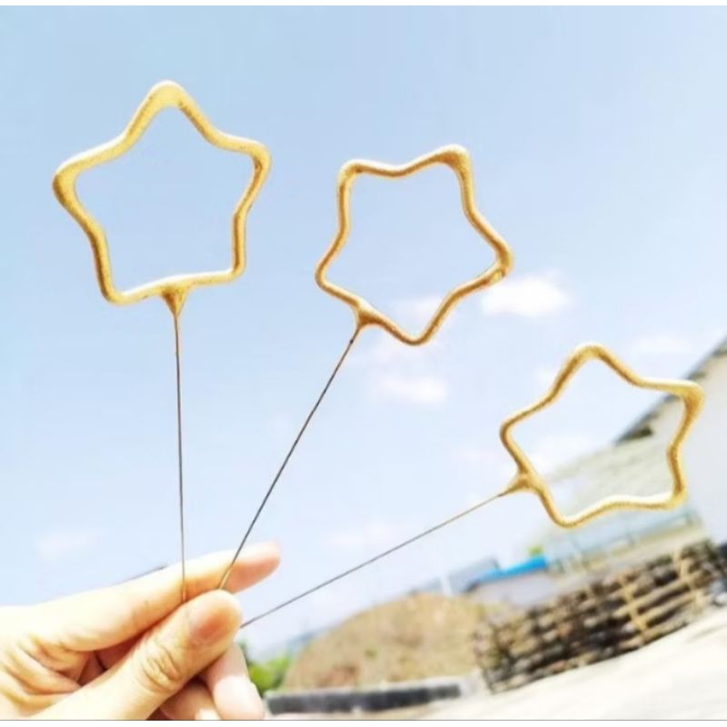 Nến tim rỗng, nến sao rỗng, phụ kiện bánh sinh nhật