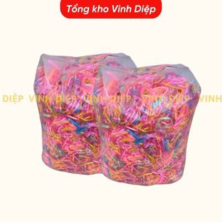 Gói 100g Chun buộc tóc đen, nhiều màu ,dây cột tóc
