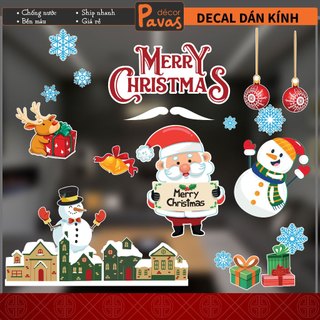  Decal Noel 2026 Dán Cửa Kính Chống Nước - Thiết Kế và In Ấn bởi Pavas Decor. NOEL 