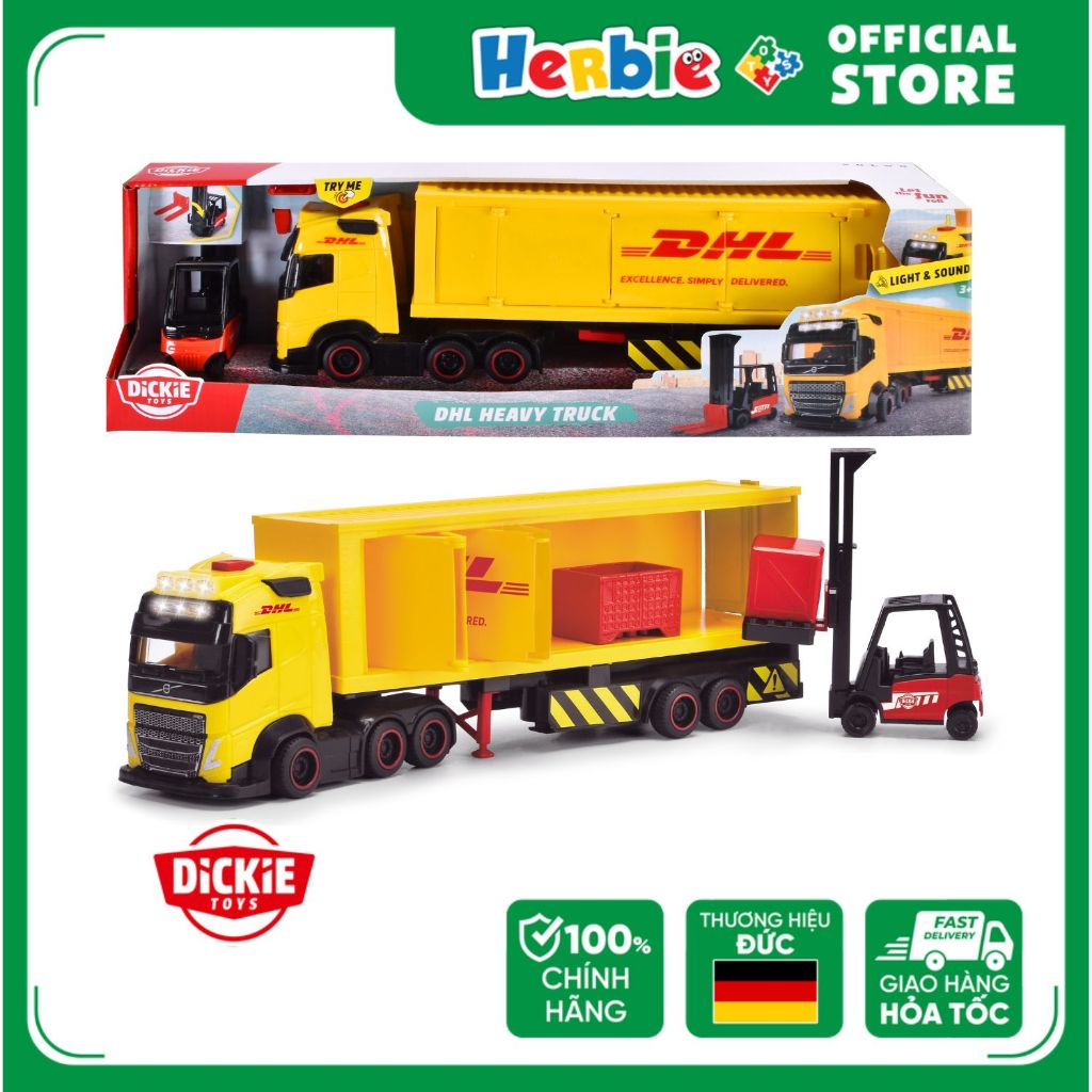 Đồ Chơi Xe Tải DICKIE TOYS DHL Truck 203747018 - Herbie Toys
