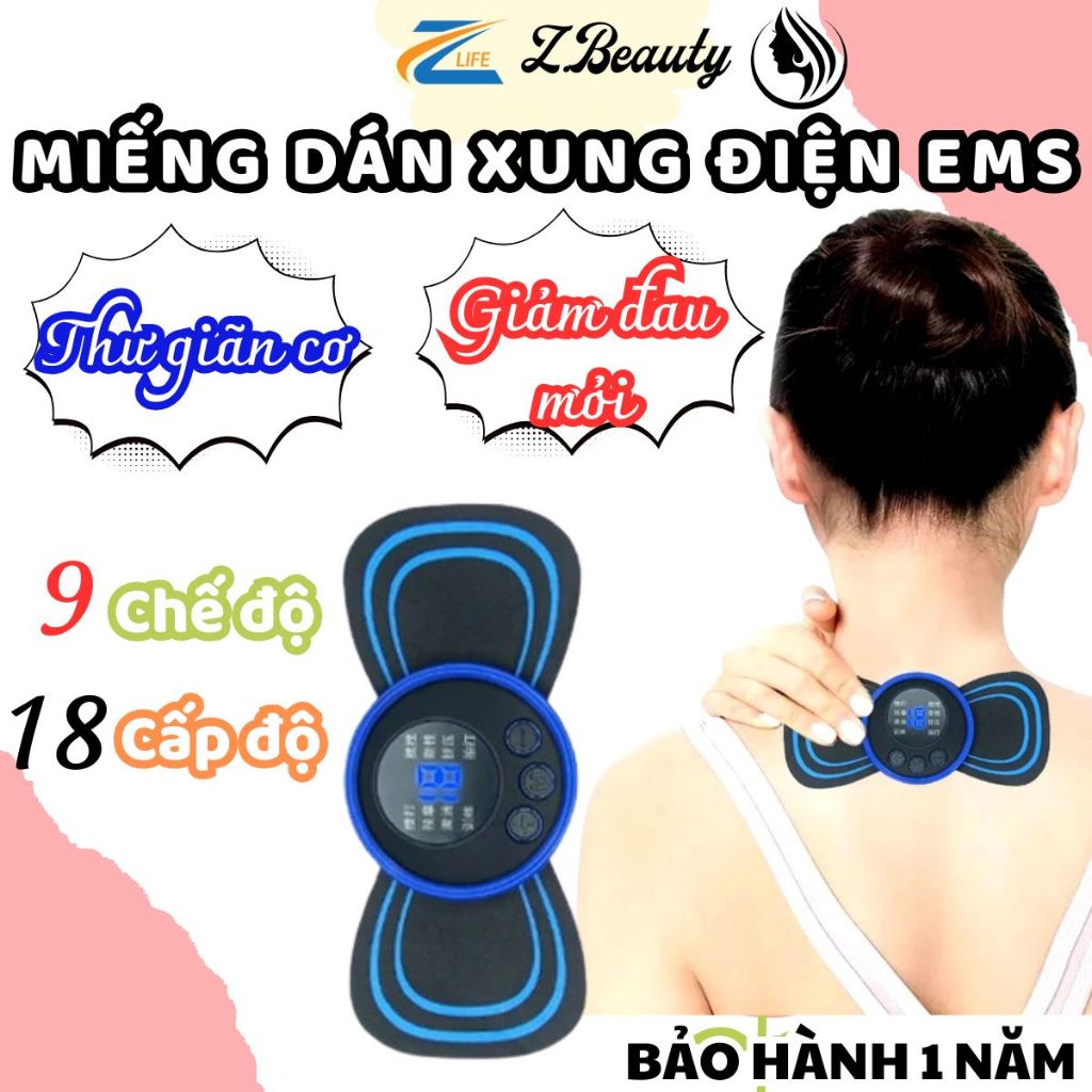 Miếng dán massage xung điện ems, miếng dán xung điện giải pháp hiệu quả cho giảm đau nhức toàn thân