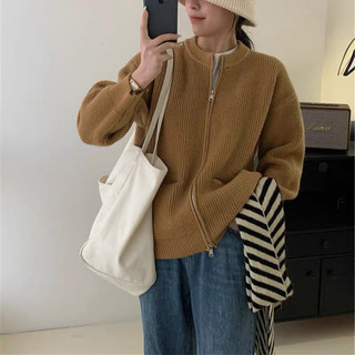 ÁO BOMBER LEN KÉO KHÓA ĐỒNG