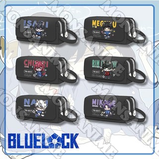   TẶNG HỘP BÚT HOLOGRAM  Hộp bút vải canvas khóa trắng in hình BLUE LOCK ver BIỂU CẢM đựng đồ dùng học tập 