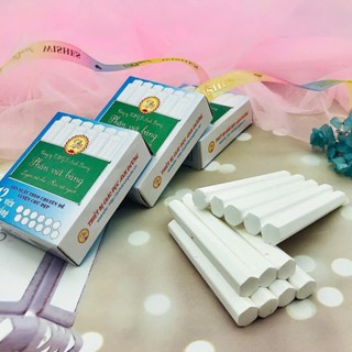  Phấn lục giác viết bảng Bút mài thầy Ánh nét thanh nét đậm hộp 12 viên 
