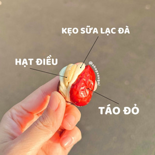 Kẹo Táo Đỏ Kẹp Sữa Lạc Đà Và Nhân Hạt Điều Siêu Ngon