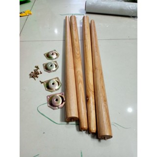 <<CHÂN GỖ>> CHÂN BÀN TRÀ GẮN ỐC DÀI 60cm - Đa Dạng Kích Thước - Tặng PAD SẮT chất lượng gắn bàn