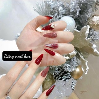  Nailbox thiết kế móng úp đỏ trắng da  HOẢ TỐC HCM   B51 