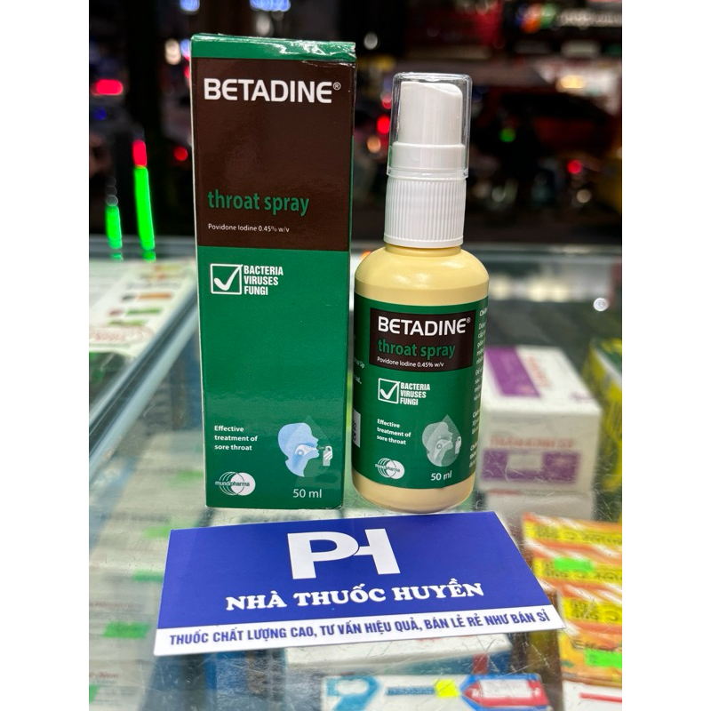 XỊT HỌNG MIỆNG BETADINE 50ml
