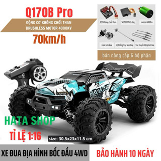 Xe Địa Hình Điều Khiển Q170B Pro Tốc Độ Cao 70km/h Không Chổi Than 4000kv 4WD Tỉ Lệ 1/16 RC