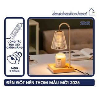  Đèn đốt nến thơm Chụp thủy tinh đế gỗ 7 mẫu - Đèn đốt nến xinh mẫu mới nhất 2025 