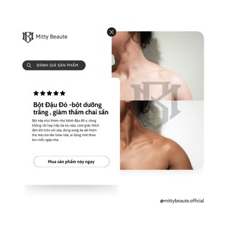 𝐌𝐢𝐭𝐭𝐲 𝐁𝐞𝐚𝐮𝐭𝐞 - Bột Đậu Đỏ Nguyên Chất đắp mặt nạ ủ trắng da giảm mụn lưng face&body