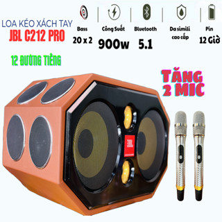 Loa Kéo Xách Tay Karaoke JBL C212 Pro 12 Đường Tiếng ,Công Suất 900W, 2 Bass 20cm, 8 trung, 2 Loa Treble, Mạch Reverb