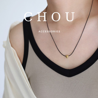  Dây Chuyền Vòng Cổ Titan Không Đen Gỉ Trái Tim Dây Đen | CHOU ACCESSORIES | 