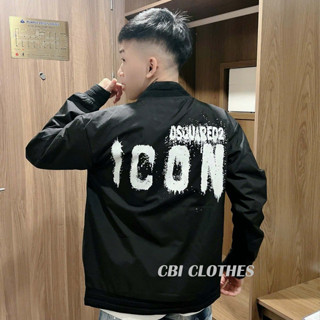 Áo Khoác Gió DSQ 330 Họa Tiết Bo Gân Chữ Icon Sau Lưng Chất Liệu Gió Cao Cấp Thời Trang Nam Có Mầu Đen Phù Hợp Cho Nam